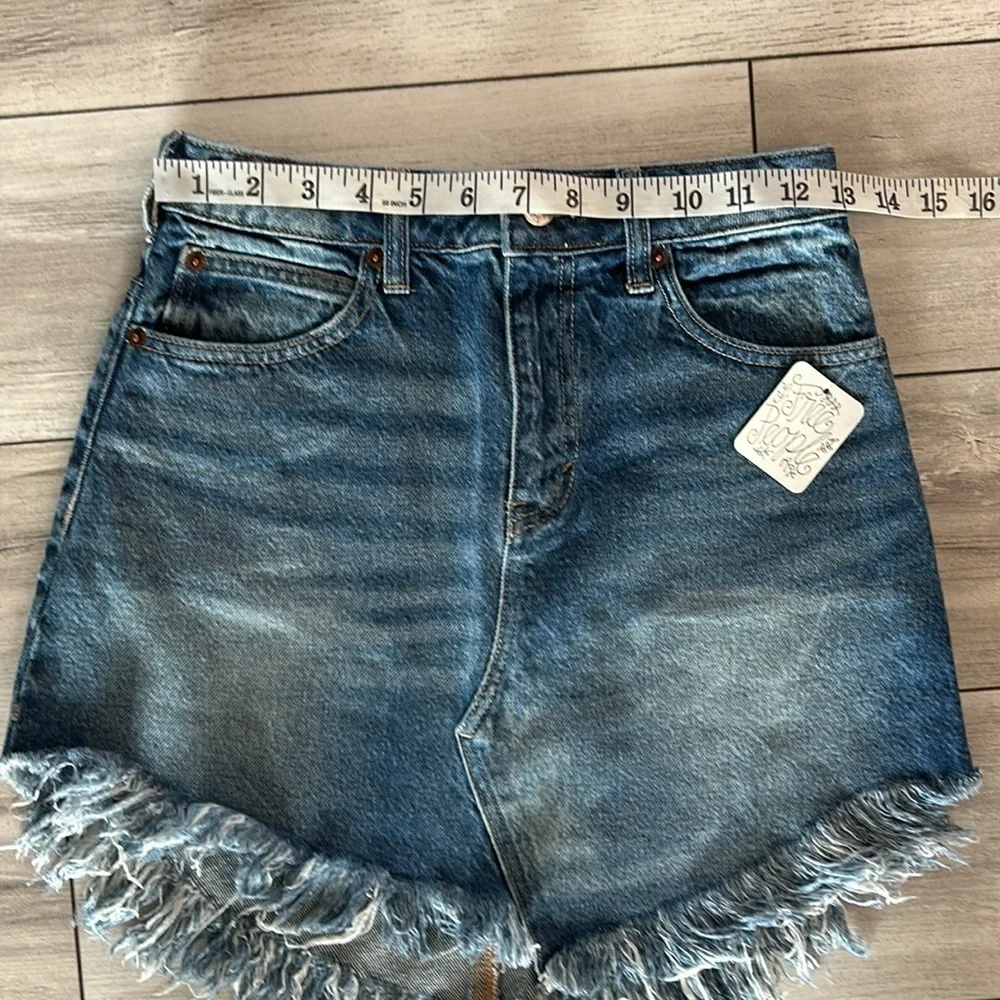 Free People Maverick jean denim skirt size 24 NWT